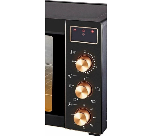 KRAFT KF-MO 3506 KGLB (черный/золото) с дисплеем