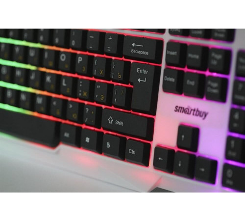 SMARTBUY (SBK-333U-WK) ONE USB с подсветкой бело-черная