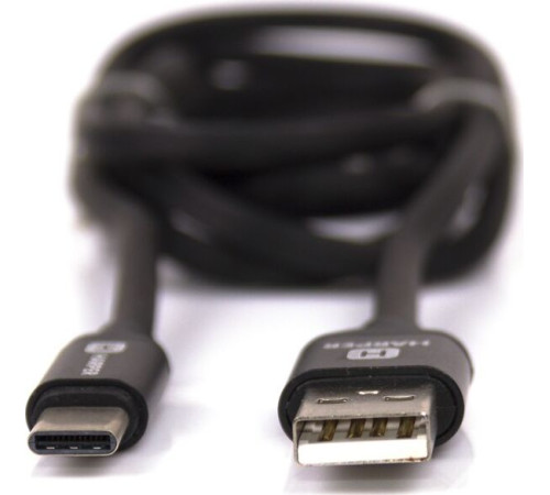HARPER SCH-730 (USB TYPE C, 1м, оплетка силикон) черный