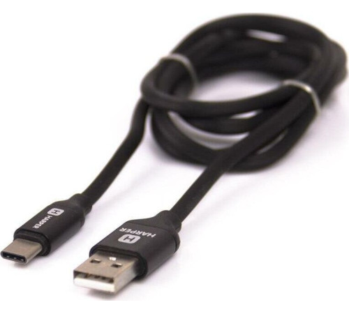 HARPER SCH-730 (USB TYPE C, 1м, оплетка силикон) черный