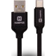 HARPER SCH-730 (USB TYPE C, 1м, оплетка силикон) черный