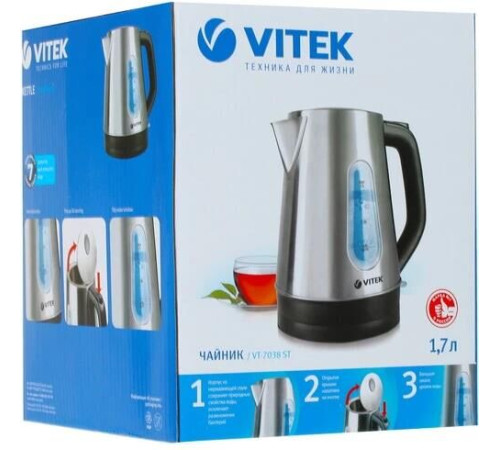 VITEK VT-7038 ST (1,7л. металл)