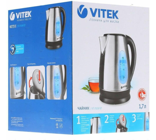 VITEK VT-7039 ST (1,7л. металл)