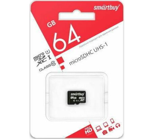 SMARTBUY (SB64GBSDCL10-00) MicroSDXC 64GB Class10 UHS-1