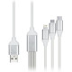 SMARTBUY (iK-312 white) 3 в 1 MICROUSB+TYPE-C+8 PIN 1 м