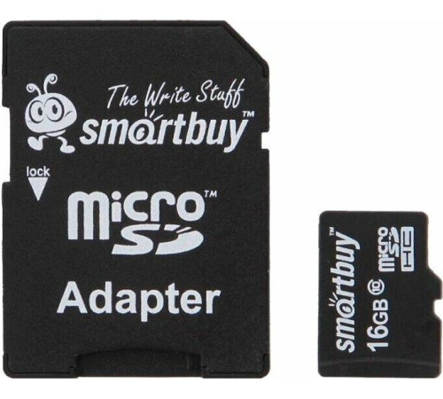 SMARTBUY (SB16GBSDCL10-01LE) MicroSDHC 16GB Class10 LE + адаптер