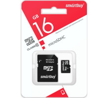 SMARTBUY (SB16GBSDCL10-01LE) MicroSDHC 16GB Class10 LE + адаптер