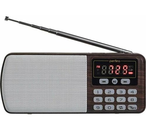 Радиоприемник PERFEO (i120-BK) ЕГЕРЬ - коричневый