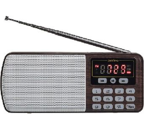 Радиоприемник PERFEO (i120-BK) ЕГЕРЬ - коричневый