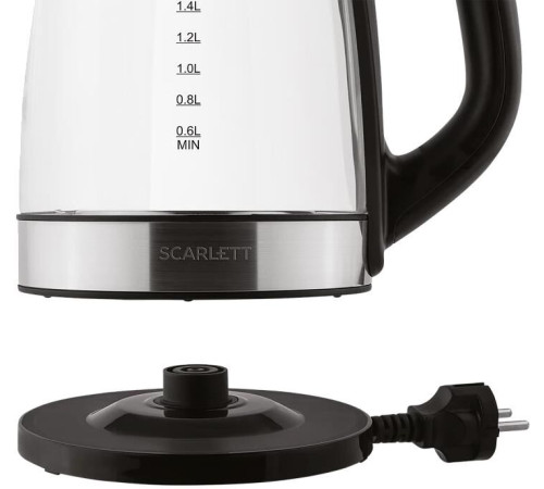 Чайник электрический SCARLETT SC-EK27G19 черное стекло 2,2л