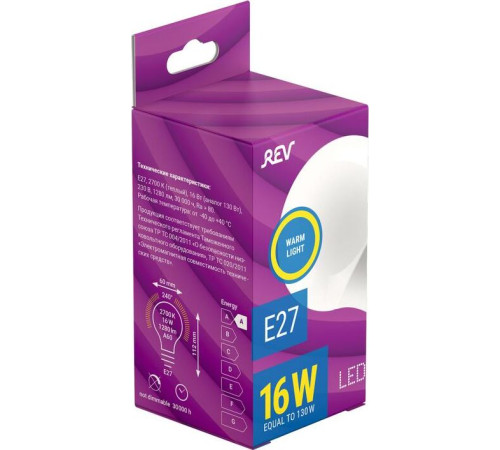 REV 32402 7 A60 Е27/16W/2700K