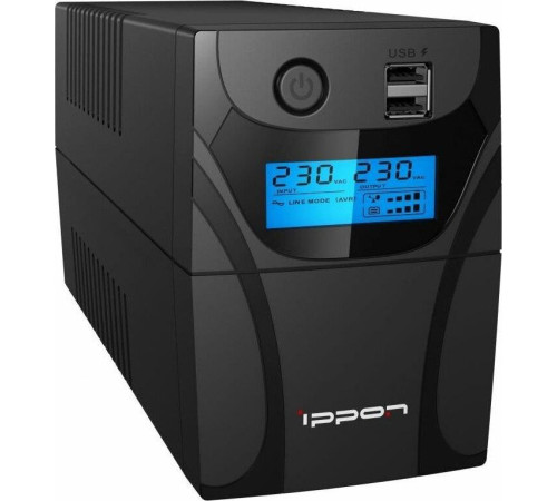 IPPON BACK POWER PRO II 500 LCD+USB (300Вт/500ВА)