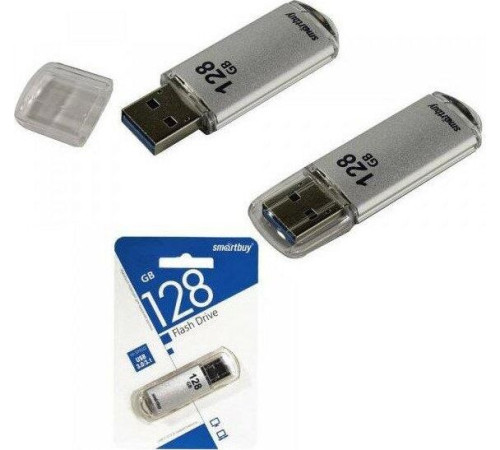 SMARTBUY (SB128GBVC-S3) 128GB V-CUT SILVER USB3.0