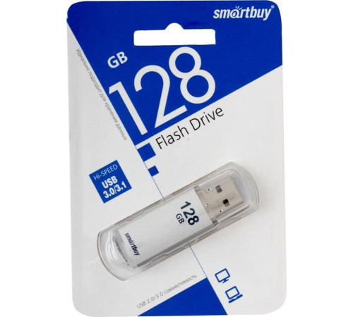 SMARTBUY (SB128GBVC-S3) 128GB V-CUT SILVER USB3.0