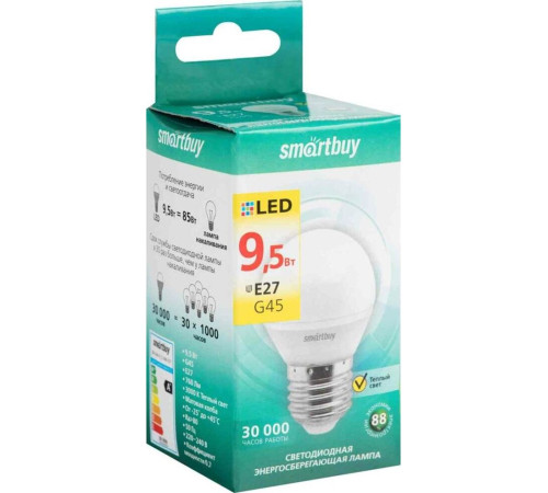 SMARTBUY (SBL-G45-9_5-30K-E27) 9.5W/3000/E27