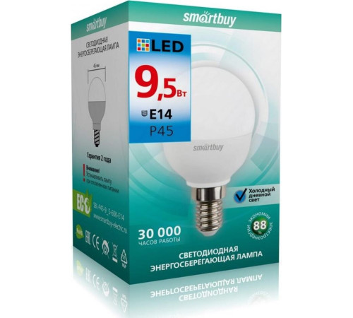 SMARTBUY (SBL-P45-9_5-60K-E14) 9.5W/6000/E14