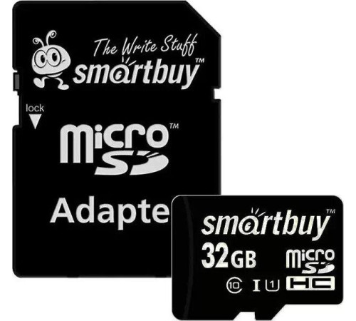 SMARTBUY (SB32GBSDCL10-01LE) MicroSDHC 32GB Class10 LE + адаптер