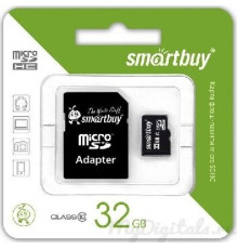 SMARTBUY (SB32GBSDCL10-01LE) MicroSDHC 32GB Class10 LE + адаптер