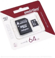 SMARTBUY (SB64GBSDCL10-01LE) MicroSDXC 64GB Class10 LE + адаптер