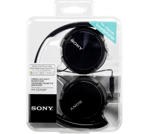 SONY MDR-ZX310AP/B Цвет Черный