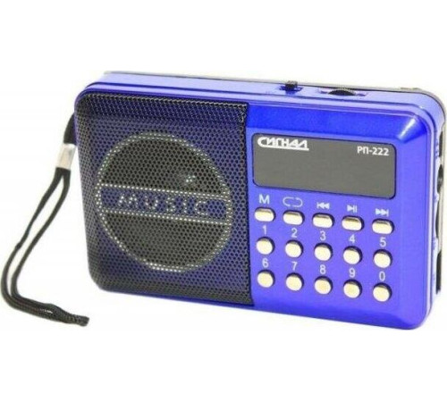 СИГНАЛ РП-222 FM 88-108МГц, акб 400mA/h, USB/microSD, дисплей