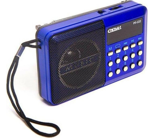 СИГНАЛ РП-224 FM 88-108МГц, бат. 3*АА, акб 400mA/h, USB/microSD, дисплей, светодиодный фонарь
