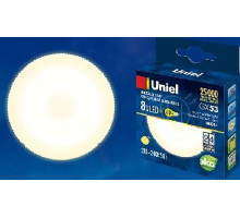 UNIEL (UL-00001672) LED-GX53-8W/WW/GX53/FR PLZ01WH матовая Теплый белый свет