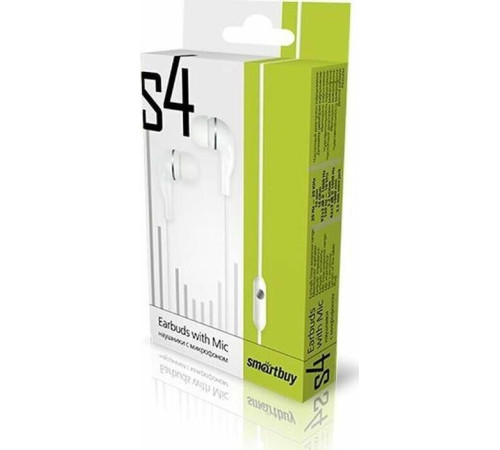 SMARTBUY (SBH-012) S4 белый (цветной пакет)