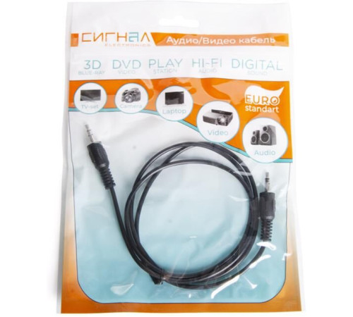 Кабель СИГНАЛ (1124) шнур 3,5Дж-3,5Дж 1,0 м