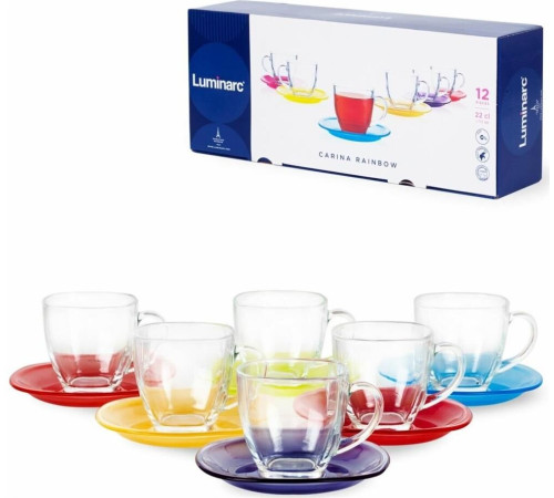 LUMINARC РЕЙНБОУ чайный набор 220мл (N4217)
