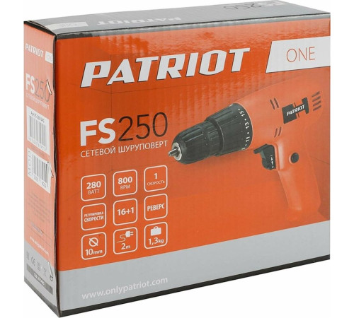 PATRIOT 120301465 FS 250 Дрель-шуруповерт сетевая