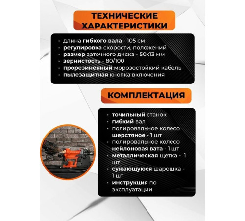 Станок точильный PATRIOT 160301503 BG 110 многофункциональный