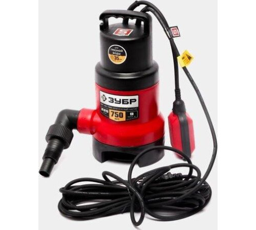 Дренажный насос ЗУБР НПГ-М1-750 Насос погружной дренажный для загрязненной воды