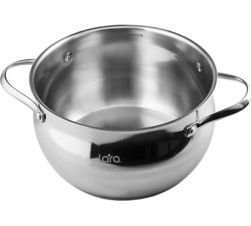 LARA LR02-87 APPLE 8 предметов (сотейник 2.1л, кастрюли: 2.1л, 3.7л, 6.1л)