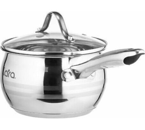 LARA LR02-87 APPLE 8 предметов (сотейник 2.1л, кастрюли: 2.1л, 3.7л, 6.1л)