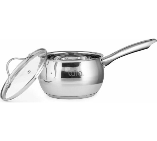 LARA LR02-87 APPLE 8 предметов (сотейник 2.1л, кастрюли: 2.1л, 3.7л, 6.1л)