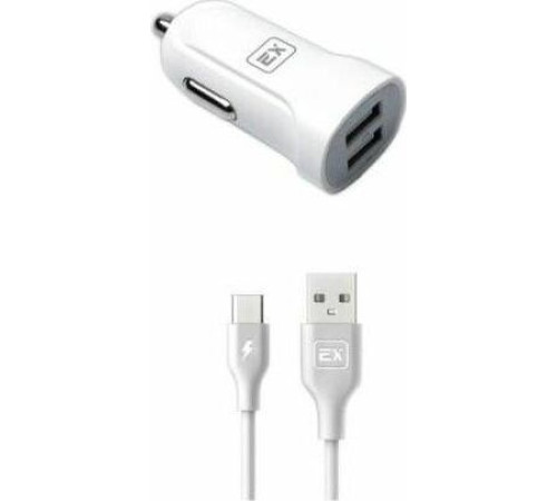 EXPLOYD EX-Z-587 TYPE-C 3.4А 2.4А+1А 2хUSB белый