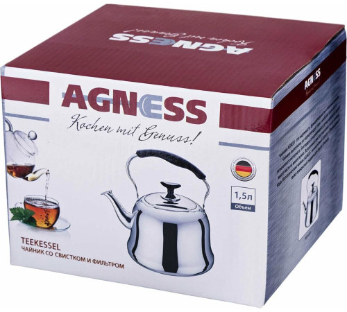 AGNESS 909-601 нерж. 1,5л