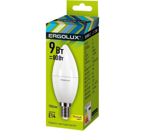 ERGOLUX (13167) LED-C35-9W-E14-3K