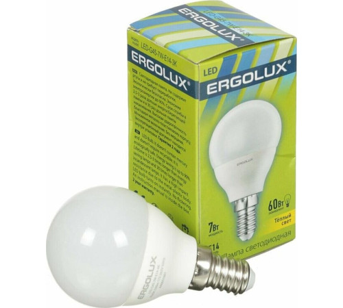 ERGOLUX (12142) LED-G45-7W-E14-3K