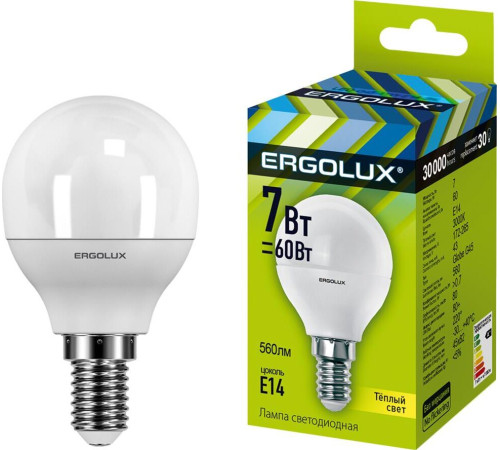 ERGOLUX (12142) LED-G45-7W-E14-3K