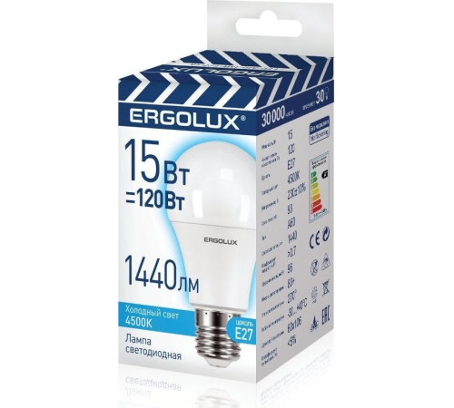 ERGOLUX (13638) LED-A60-15W-E27-4K