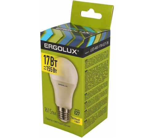 ERGOLUX (13179) LED-A60-17W-E27-3K