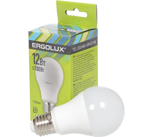 ERGOLUX (12880) LED-A60-12W-E27-6K