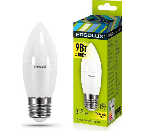 ERGOLUX (13170) LED-C35-9W-E27-3K