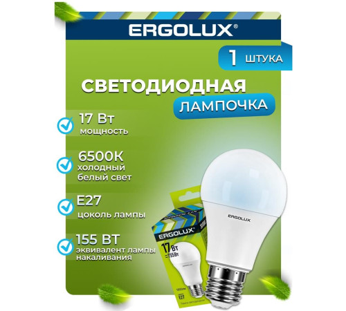 ERGOLUX (13181) LED-A60-17W-E27-6K