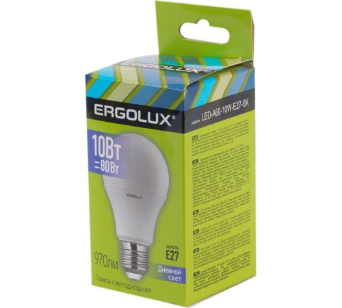 ERGOLUX (12879) LED-A60-10W-E27-6K
