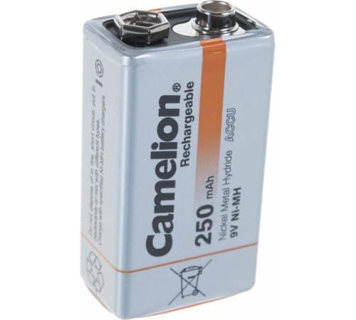 CAMELION (5014) 9V-250mAh Ni-Mh BL-1 (NH-9V250BP1, аккумулятор,9В)