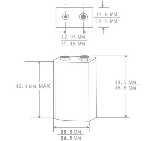 CAMELION (5014) 9V-250mAh Ni-Mh BL-1 (NH-9V250BP1, аккумулятор,9В)