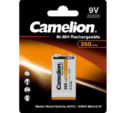 CAMELION (5014) 9V-250mAh Ni-Mh BL-1 (NH-9V250BP1, аккумулятор,9В)